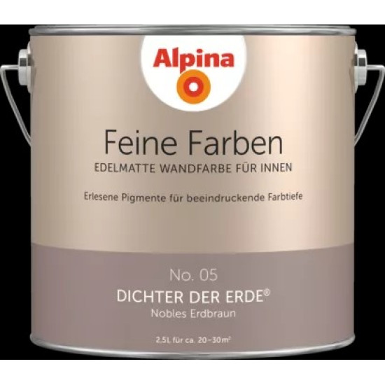 Alpina Finest Colours matt prémium falfestékek 2,5l 05 Noble Brown Alpina