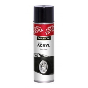 Car-Rep Autófesték spray acryl 500ml fényes fekete MASTON