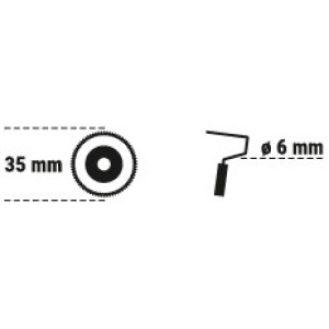CE Festőhenger Szivacs   5cm/35mm+19cm 1K nyél Superfinom egyenes