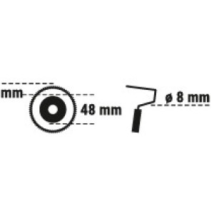 CE Glettelő henger UniFill Nylon17 18cm/48mm