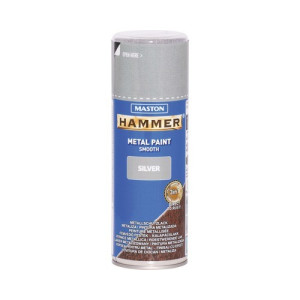 Hammer 3in1  400ml fényes ezüst fémvédő festék spray MASTON