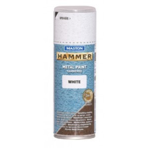 Hammer 3in1  400ml kalapácslakk fehér fémvédő festék spray MASTON