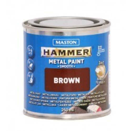 Hammer 3in1 0,25l fényes barna fémvédő festék MASTON