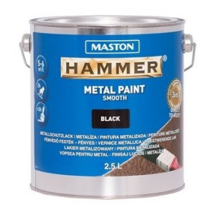Hammer 3in1 2,5l fényes fekete fémvédő festék MASTON