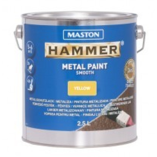 Hammer 3in1 2,5l fényes sárga fémvédő festék MASTON