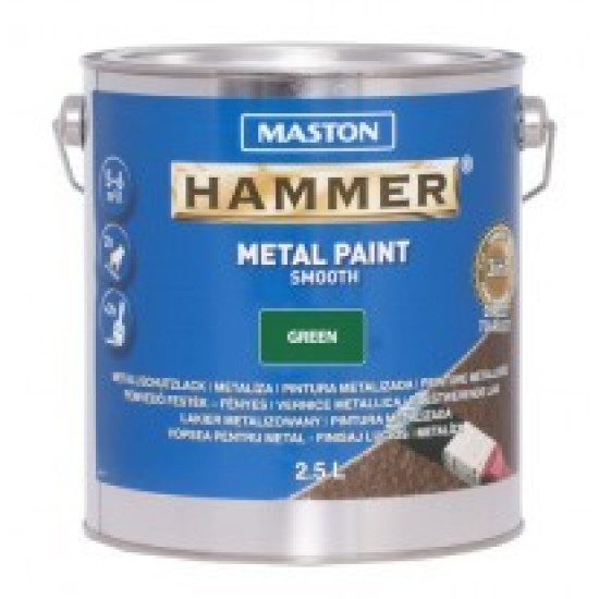 Hammer 3in1 2,5l fényes zöld fémvédő festék MASTON