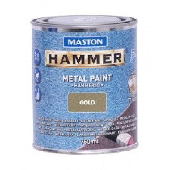 Hammer 3in1 0,75l kalapácslakk arany fémvédő festék MASTON