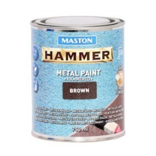 Hammer 3in1 0,75l kalapácslakk barna fémvédő festék MASTON