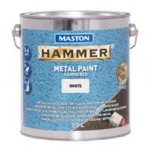 Hammer 3in1 2,5l kalapácslakk fehér fémvédő festék MASTON
