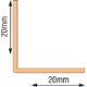 LK Univerzális PVC Sarokprofil kemény élvédő 20*20mm 2,75m fehér