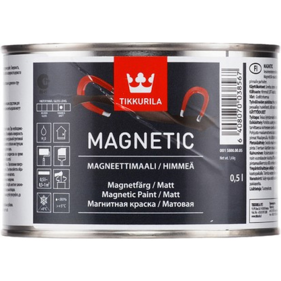 Magnetic 0,5l szürke mágnesezhető festék Tikkurila Deco