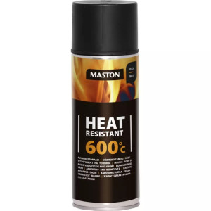 MASTON Hőálló 600°C-ig hőálló fekete  400ml festék spray