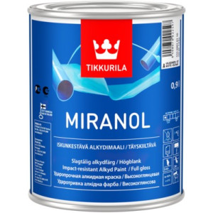 Miranol zománc fehér 0,9l magasfényű Tixotrop A bázis Tikkurila Deco