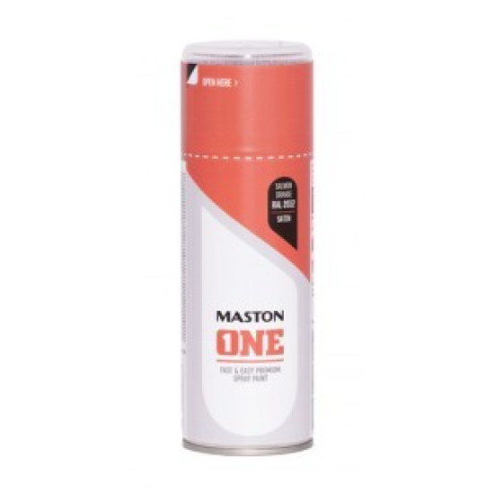 ONE Fényes 400ml festék spray RAL2012 lazacsárga MASTON