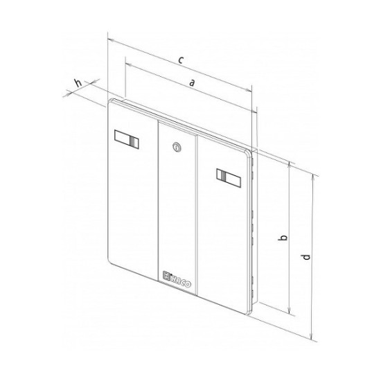Revíziós ajtó billenő 400x600mm fehér műanyag HACO RD400x600
