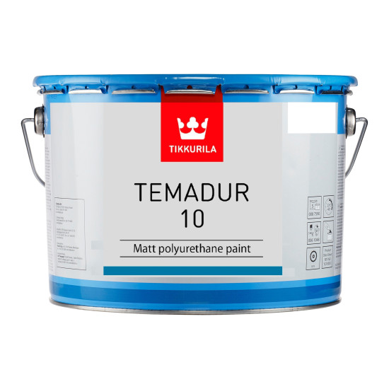 Temadur10 matt  fehér 7,5l PU korróziógátló alapozó-átvonóbevonat 2K TVL