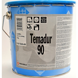 Temadur90 színtelen fényes 2,25l 2K PU átvonóbevonat TCL A komp.Tikkurila Coatin