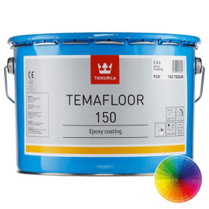 Temafloor 150 színtelen 7,5l 2K epoxi oldószer mentes padlóbevonat TCH A komp.