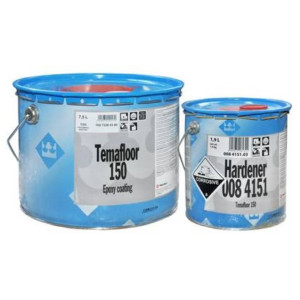 Temafloor 150 színtelen 7,5l 2K epoxi oldószer mentes padlóbevonat TCH A komp.