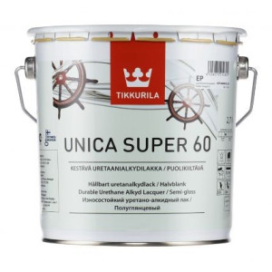 Unica Super 60 félfényes 2,7l kül-beltéri csónak-padló-bútorlakk Tikkurila Deco