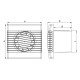 Ventilátor Axiális BASIC o120 időkapcsolós fehér HACO