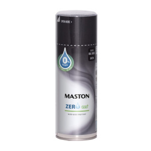 ZERO Vízbázisú festék spray 400ml Satin RAL 9005 fekete MASTON selyemfényű